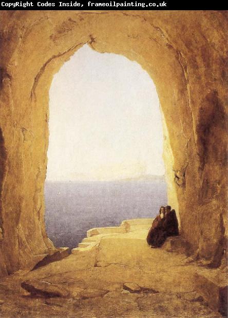 Karl Blechen Monks at the Gulf of Naples